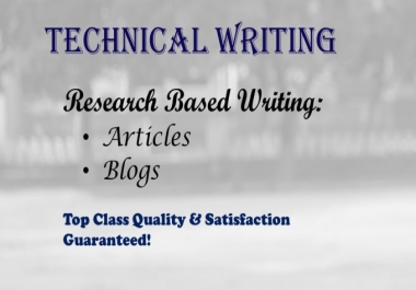 I will do technical article and blog writing