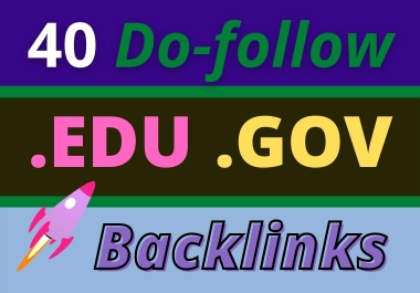 Provide Manual 40. EDU & 40. GOV profile backlinks