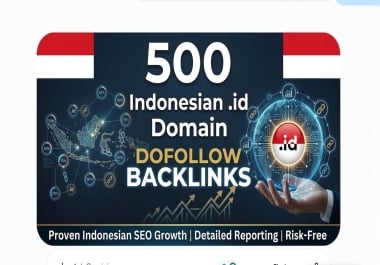 500 High-DA Indonesian. id domain dofollow backlinks for SEO ranking