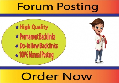 Manually Create 20+ Forum Posting SEO Strong Backlinks On High DA/PA Sites