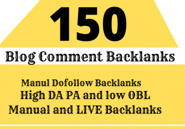 I will do 150 blog comments on high da pa backlinks seo service