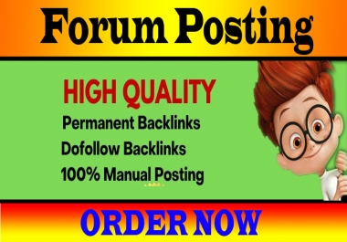 Provide 40 forum posting backlinks on high DA PA