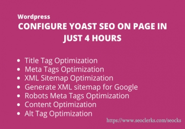 WordPress configure yoast SEO on page in just 4 hours