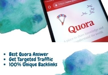 High Quality 12 Quora answer post with backlink