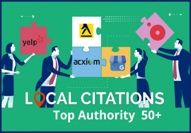 I will create top authority 50 local seo citations