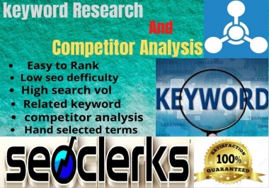 I will do perfect Seo keyword research and competitor analysis.
