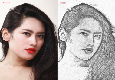 I will draw realistic pencil sketch from your photo
