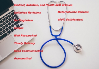 I will research and write medical and health articles