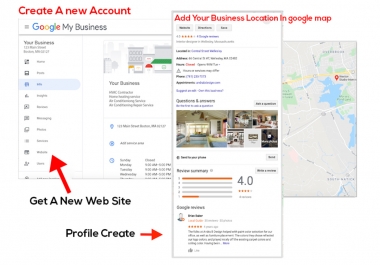 Set up and manage google my business profile for local SEO