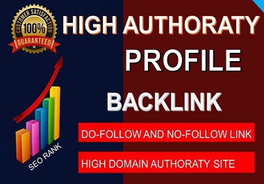 I will do high DA 50 Profile backlinks on authority website