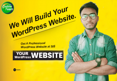Wordpress Website Create,  build or customize with Highly optimized theme