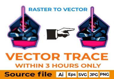 I will convert raster logo image in vector file high resolution ai