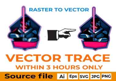 I will convert raster logo image in vector file high resolution ai