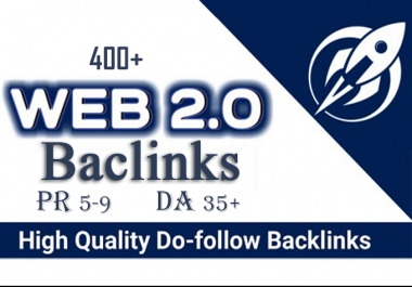 400+web2.0 Backlink in your website hompage with HIGH DA/PA/TF/CF with unique websites