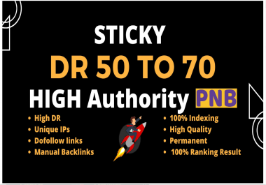 I will make DR 50 to 70 high quality dofollow backlinks for seo
