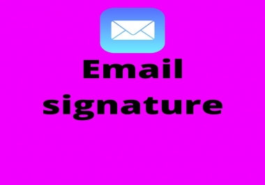 I will design a professional email signature