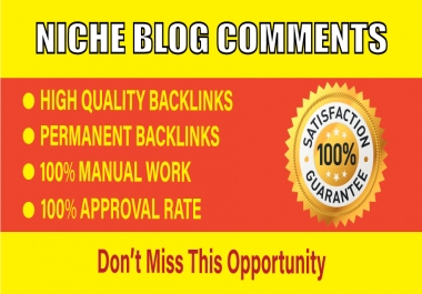 Provide high quality 50 niche relevant blog comments backlinks