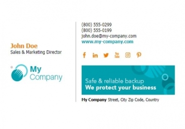 I will create clickable email signature