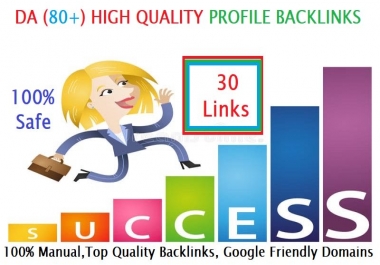 build 30 high da profile backlinks