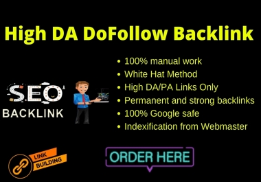 I will do 50 High DA Dofollow SEO Backlinks