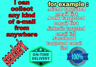 i will collect and give you niche targeted valid email list for your business