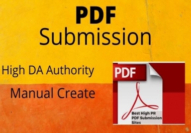 I will create 20 PDF submission manually High DA manually linkbuilding