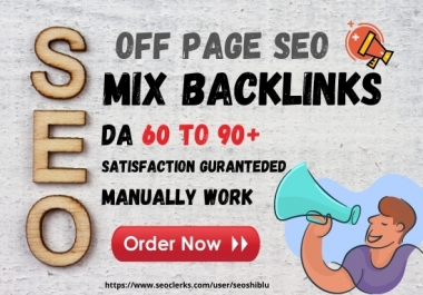 provide 30 high quality offpage seo mix backlinks to rank your website