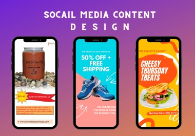 I Will 3 Social Media Content Design Pinterest Pin Facebook Ad Instagram Post