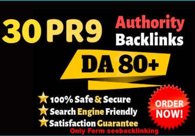 I will provide 30+ DA high quality SEO domain dofollow backlinks