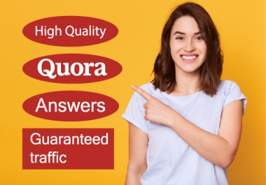 Promote website with HQ 15+ Quora answer with URL