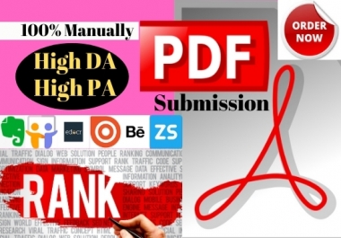 20 Best PDF submission or document sharing backlinks manually on high DA sites