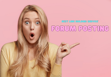 I will provide you with high da forum backlinks,  forum posting