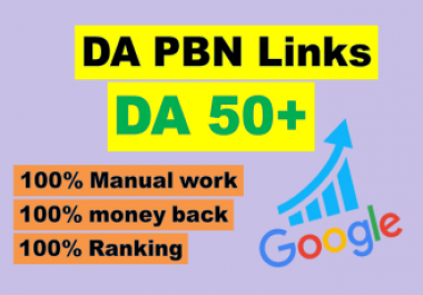 I will manully create 20 high DA 50+ parmanent homepage pbn backlinks