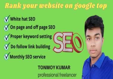 I will do complete seo services to rank your website on google top