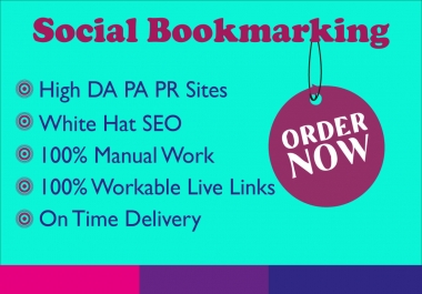 30 Social Bookmarking Submission with High Quality Backlinks