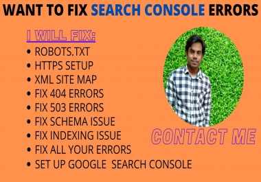 I will fix index coverage errors in Google search console