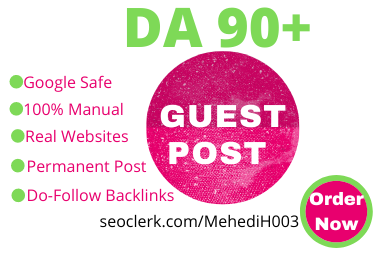 I will do guest post,  high da guest post