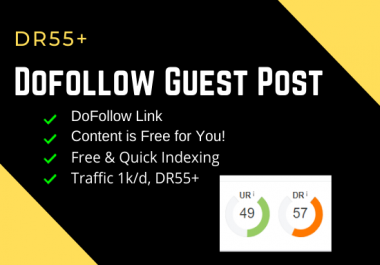 I will publish guest posts on DR 55 plus tech blog