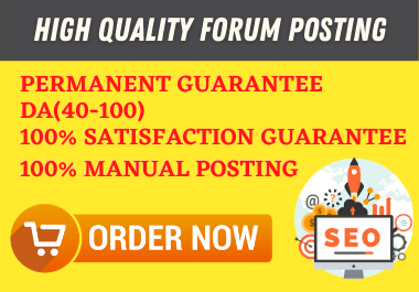 I will create 30 manually HQ Forum Posting Backlinks