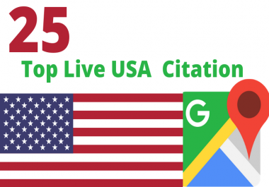 I will create Top 25 Live Local Citation/Local Listing on Business Directory Submission for the USA