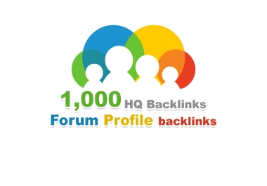 1.000 forum profiles backlinks for your website