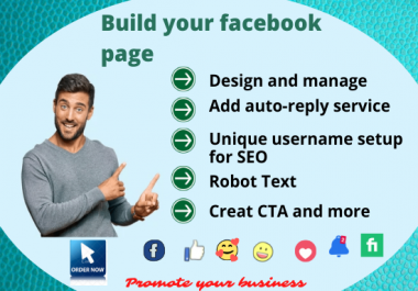 I will build your facebook business page, design and manage