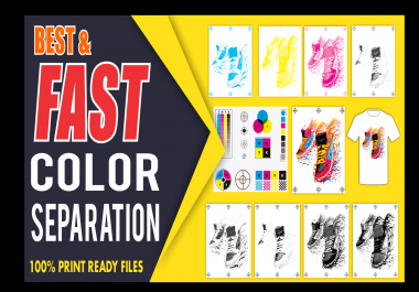 I will do Color Separation for Screen Print and Vector Tracing