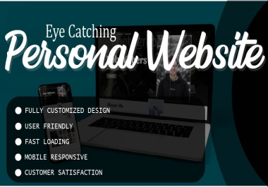 I Will Create You a Eye-catching Personal Website With Cool Animations