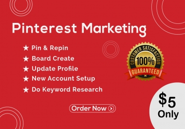 I will Create SEO Optimize 20 pins and 2 boards as a Pinterest marketing manager