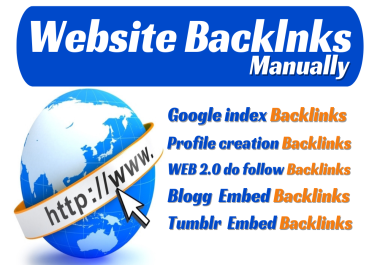 Website pusher backlinks manually,  with Embed on Blogger 500 & Tumblr 1000
