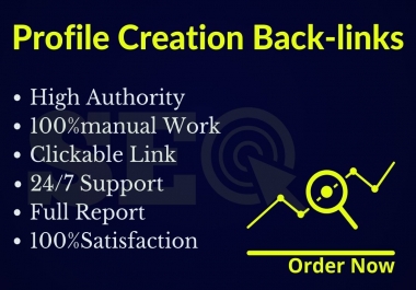 I will provide HQ 50 do-follow profile creation backl...