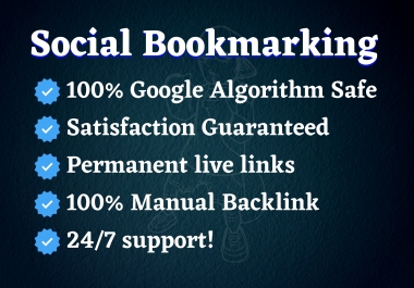 I will create manually 50 social bookmark backlinks