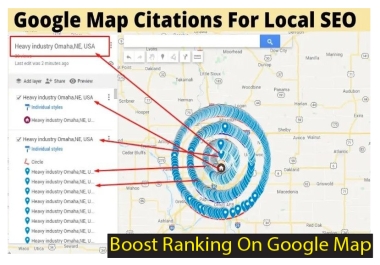 800 Google Maps citation service manual with your Business Information promote by local SEO service