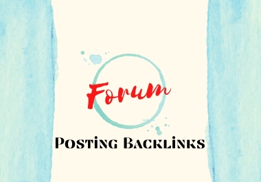 I will do permanent forum backlinks posting